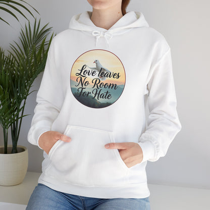 Women’s “Love Leaves No Room For Hate” Christian Hoodie – Faith & Compassion Pullover