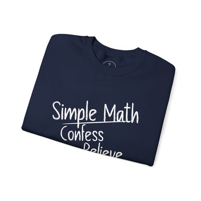 Simple Math - Men’s Christian Sweatshirt (White Chalk)