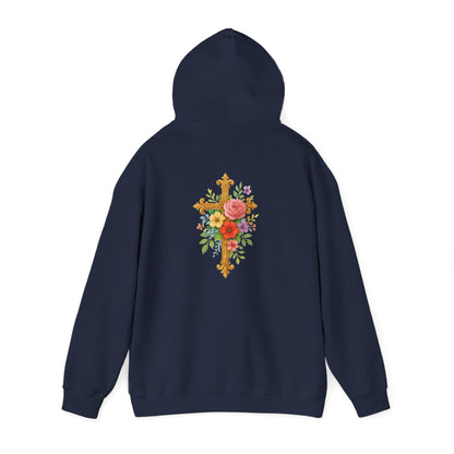 Floral Cross Women’s Christian Hoodie