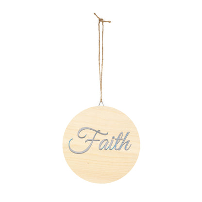 Faith, Hope and Love 'Faith' Wall Hanging  — Inspirational Christian Wooden Décor