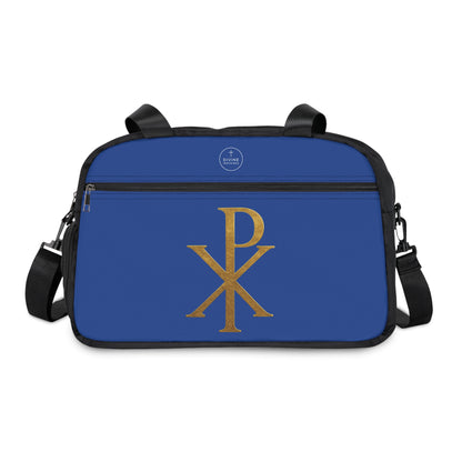 Women's Victory in Christ Fitness Bag in Blue – Chi Rho Symbol