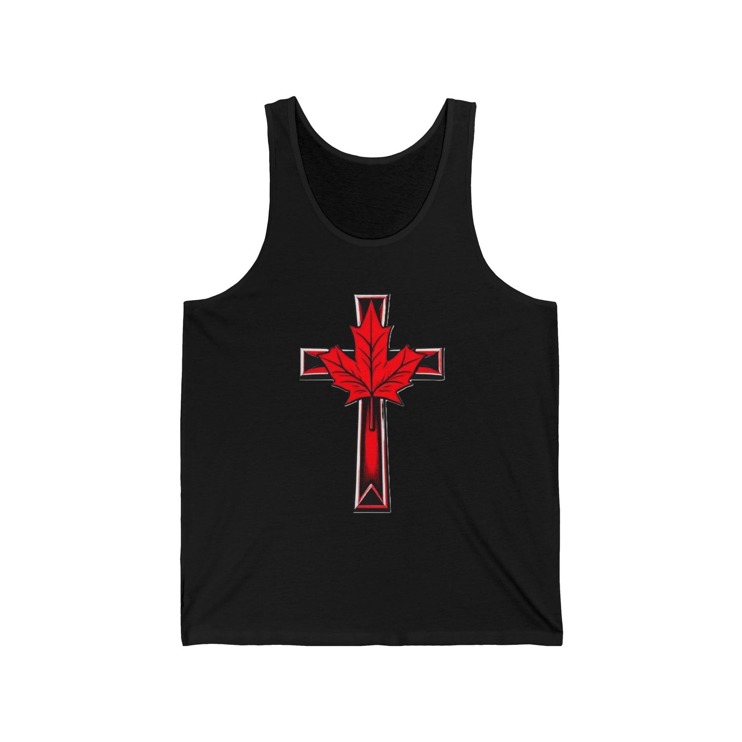 Women’s Faith & Patriot Tank | Cross and Maple Leaf Design