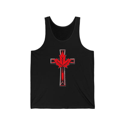 Women’s Faith & Patriot Tank | Cross and Maple Leaf Design
