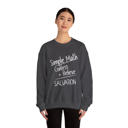 Simple Math Women’s Christian Sweatshirt (White Chalk)