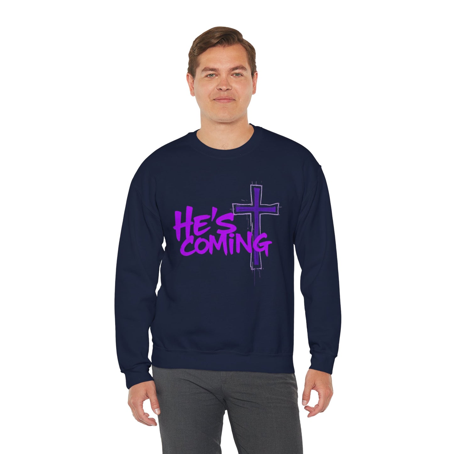 He’s Coming - Men’s Bold Christian Sweatshirt