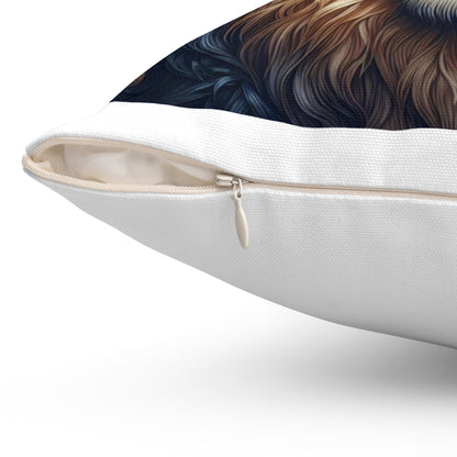 Majestic Lion Crown Throw Pillow – Strength & Courage Home Accent