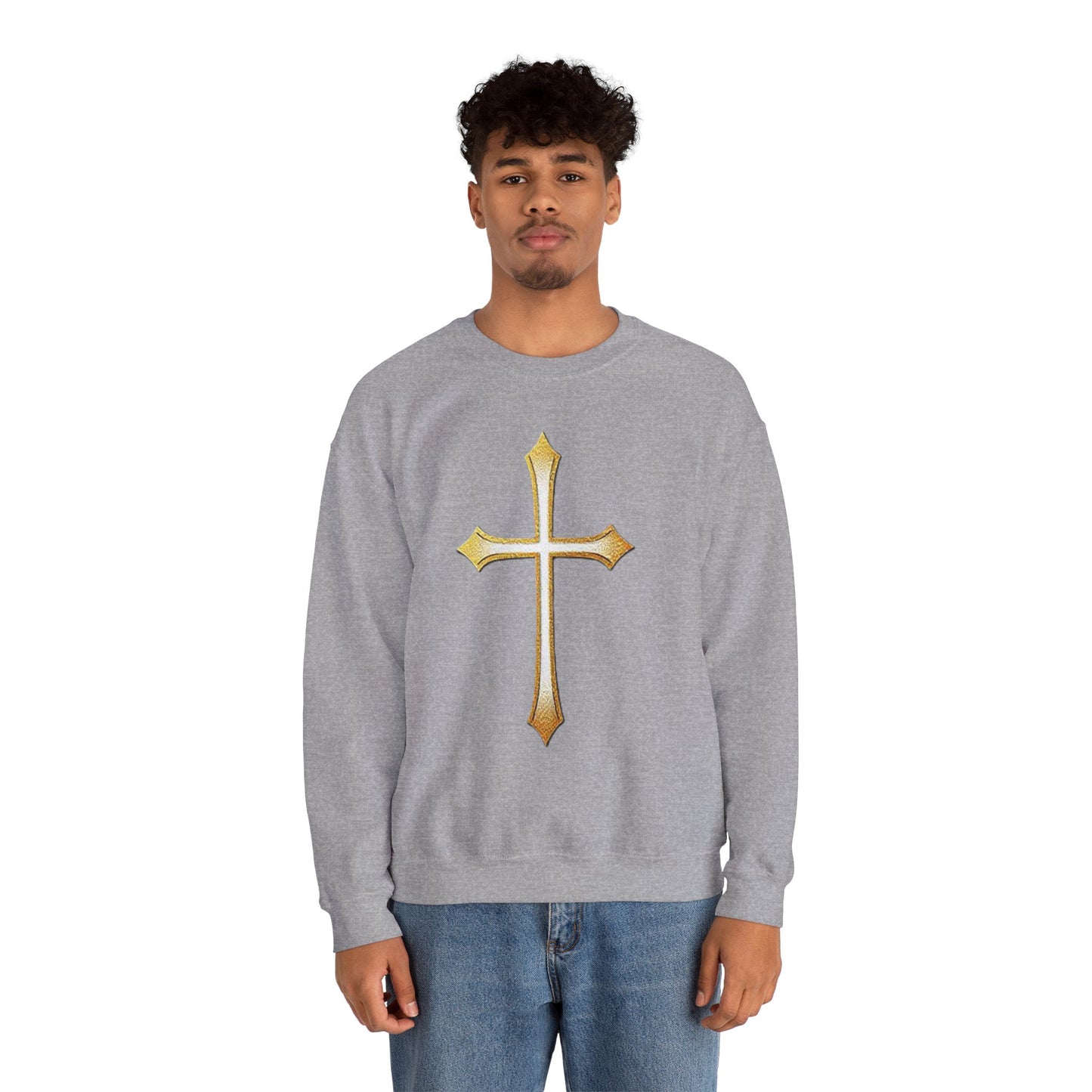 Gold Cross Men's Christian Sweatshirt
