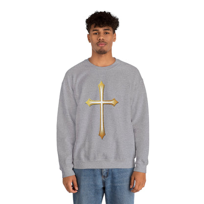 Gold Cross Men's Christian Sweatshirt