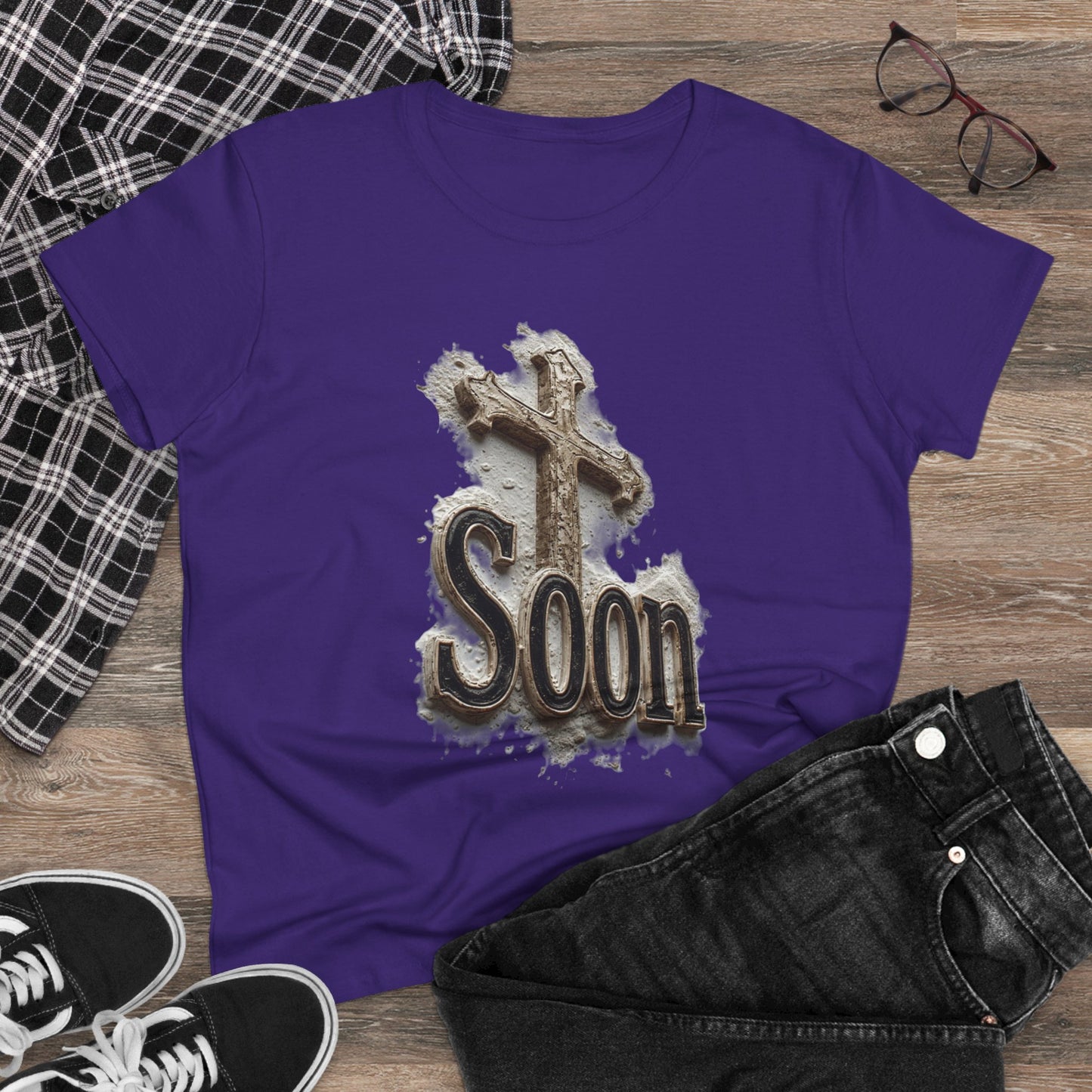 Christian Women’s T-Shirt – Soon Cross Tee