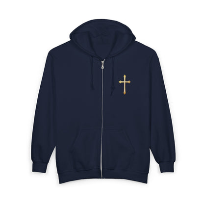Amen Women’s Zip-Up Hoodie (White Logo)