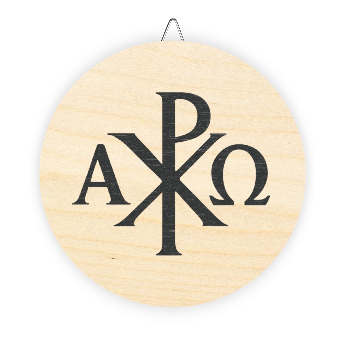 The Beginning and the End – Chi Rho Faith Wood Sign