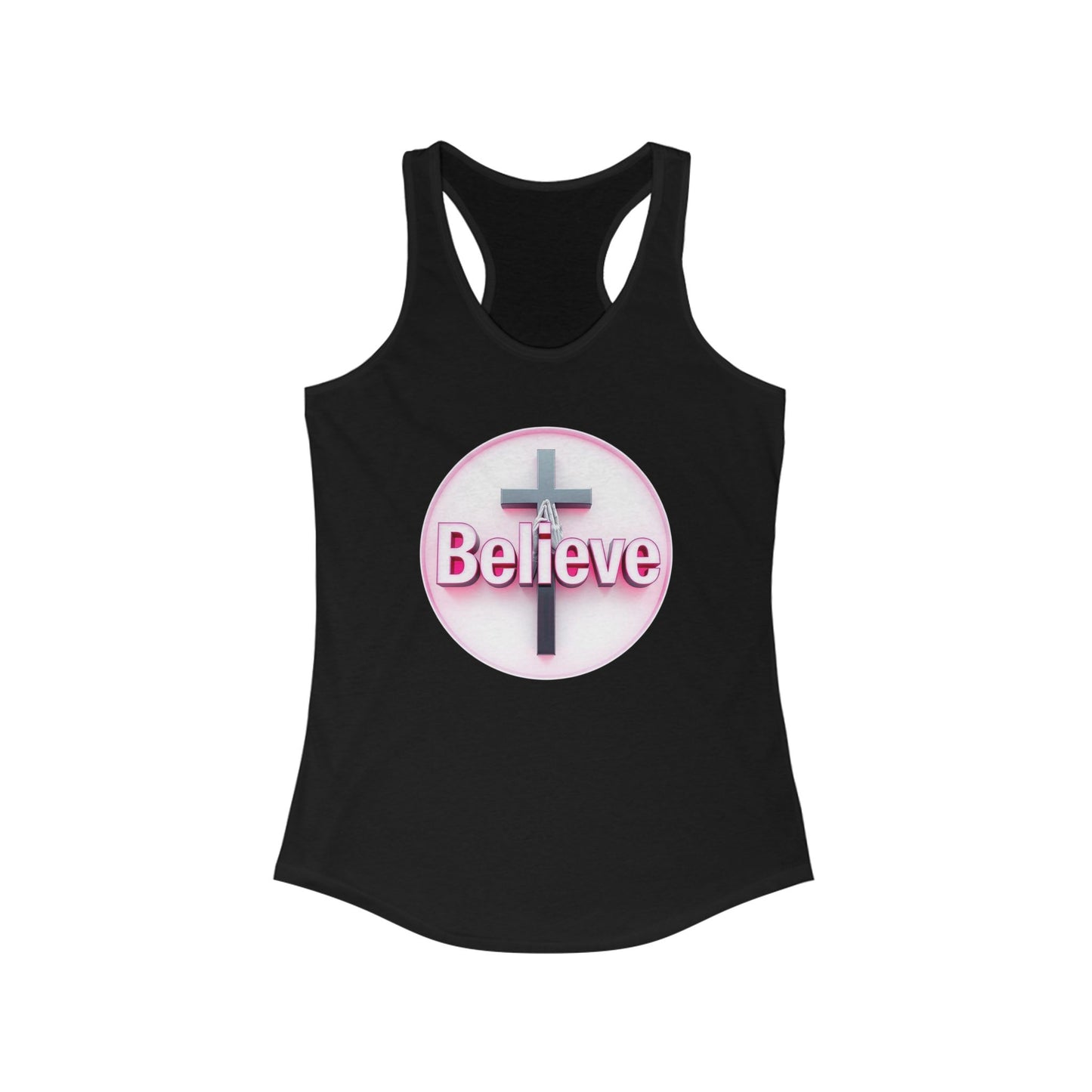 Believe – Women’s Racerback Faith & Fitness Tank