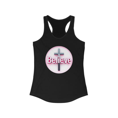 Believe – Women’s Racerback Faith & Fitness Tank
