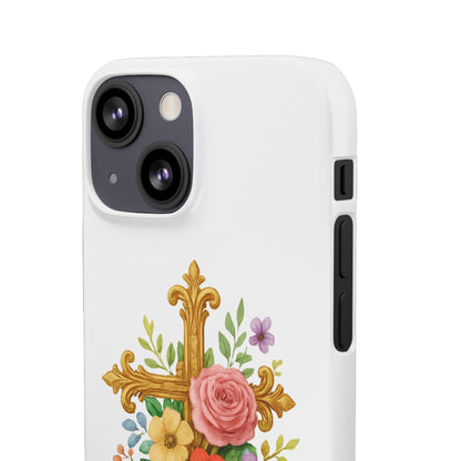 Floral Cross Snap Case for iPhone – Faith in Bloom