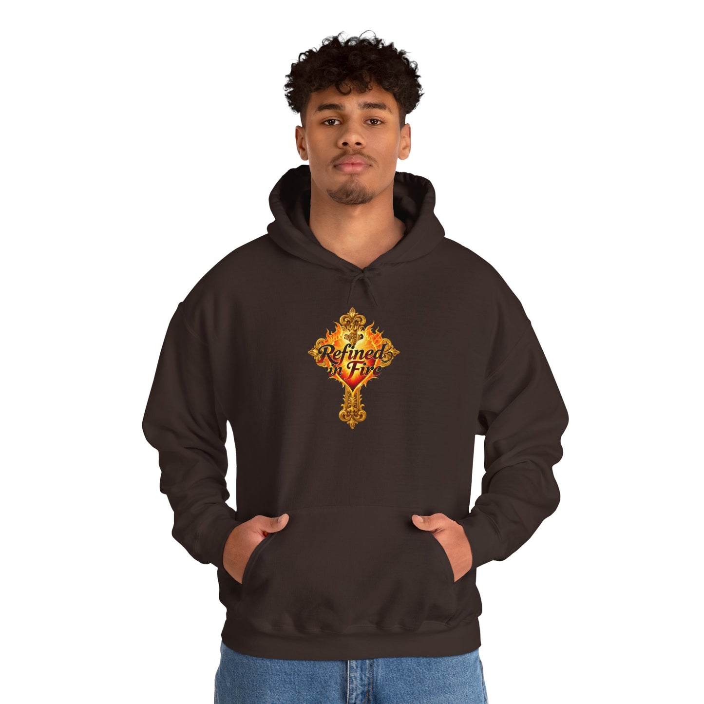 Refined by Fire - Men's Ornate Christian Hoodie