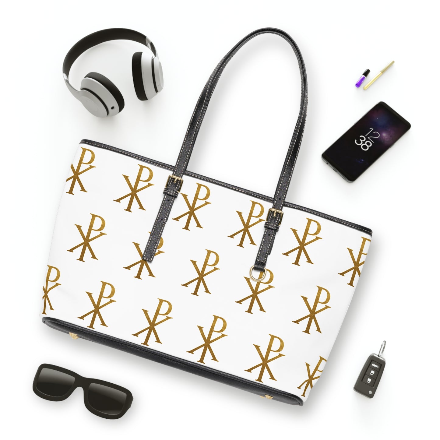 Gold Chi Rho Shoulder Bag – Timeless Elegance with Meaning