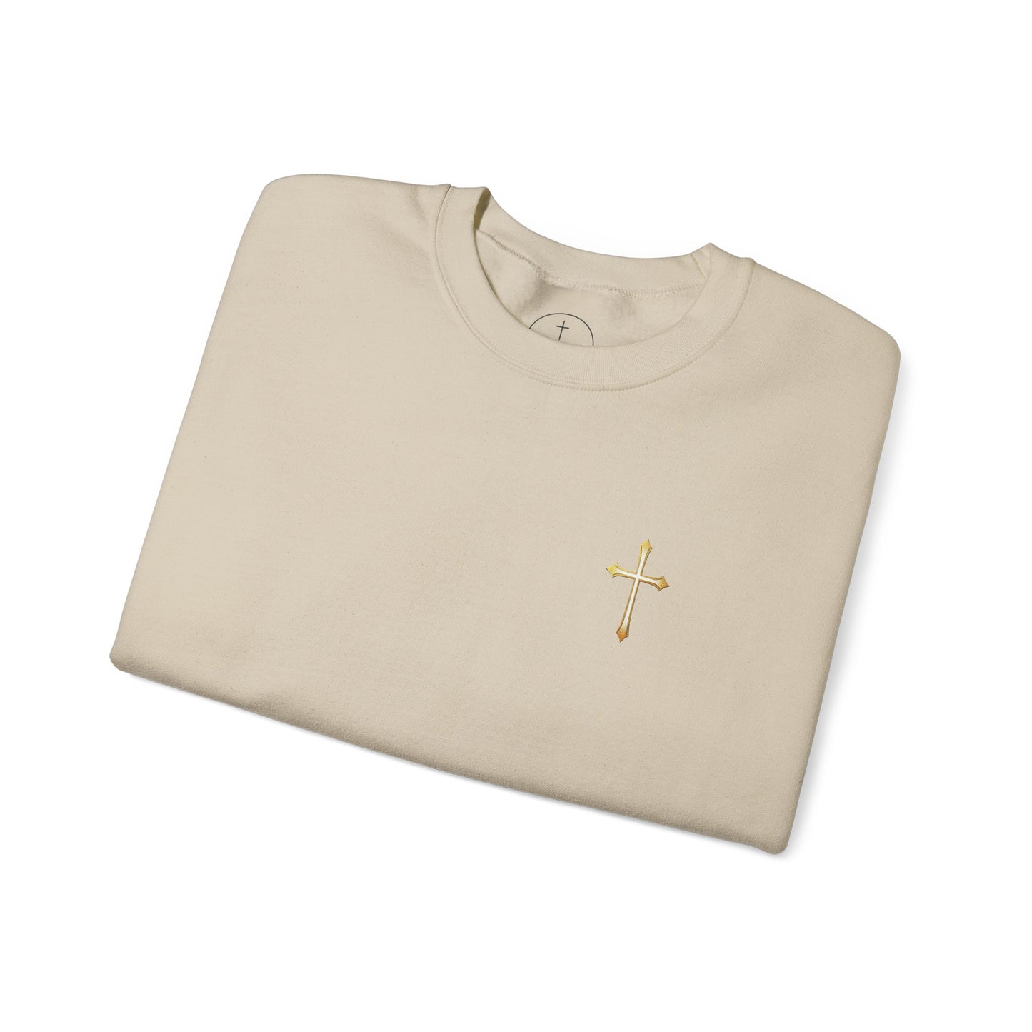 Elegant Gold Cross Men's Sweatshirt