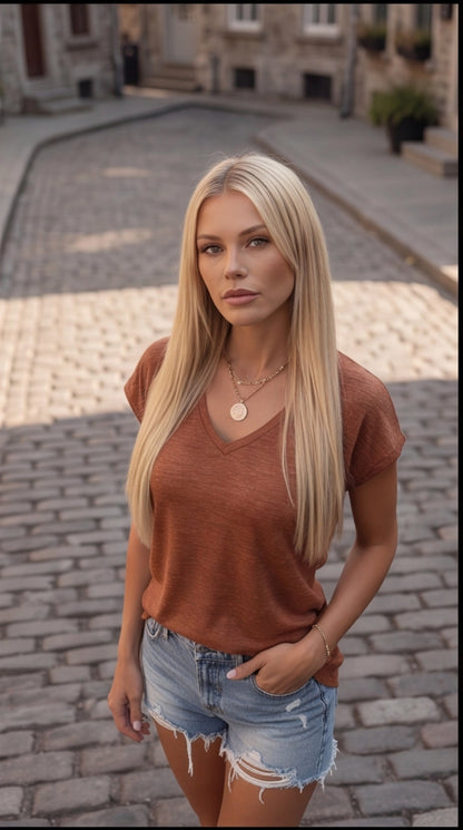 Treasured Woman V-Neck Short-Sleeve