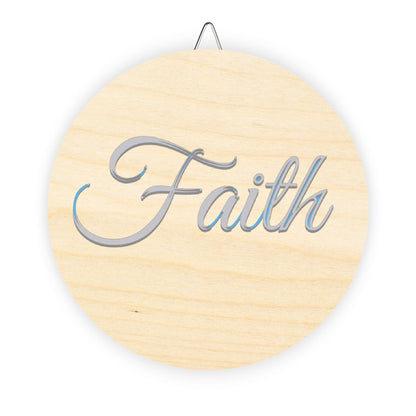 Faith, Hope and Love 'Faith' Wall Hanging  — Inspirational Christian Wooden Décor