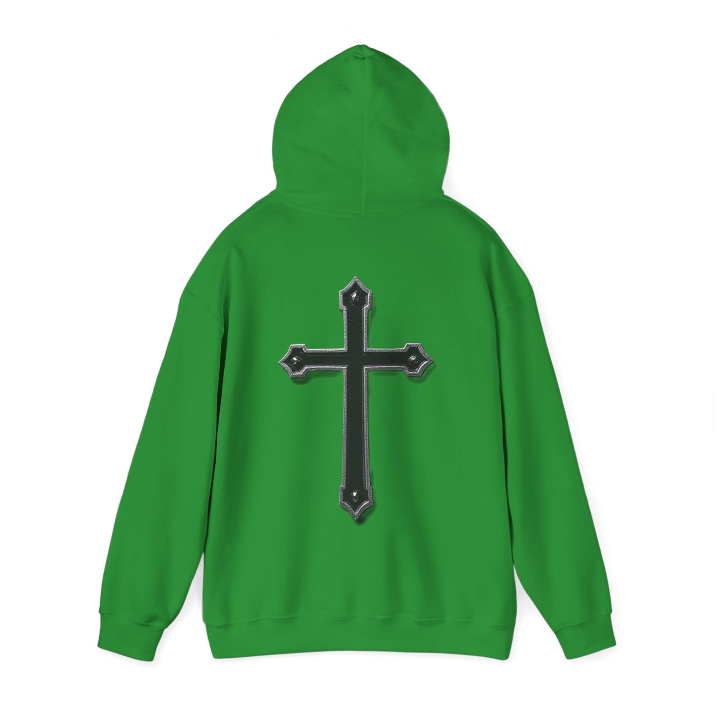 Warrior’s Black Cross Women’s Hoodie – Front & Back Christian Apparel | Ephesians 6:11