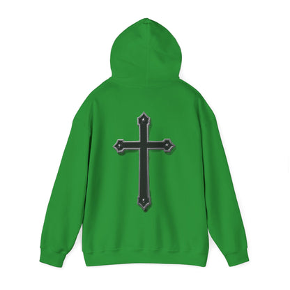 Warrior’s Black Cross Women’s Hoodie – Front & Back Christian Apparel | Ephesians 6:11