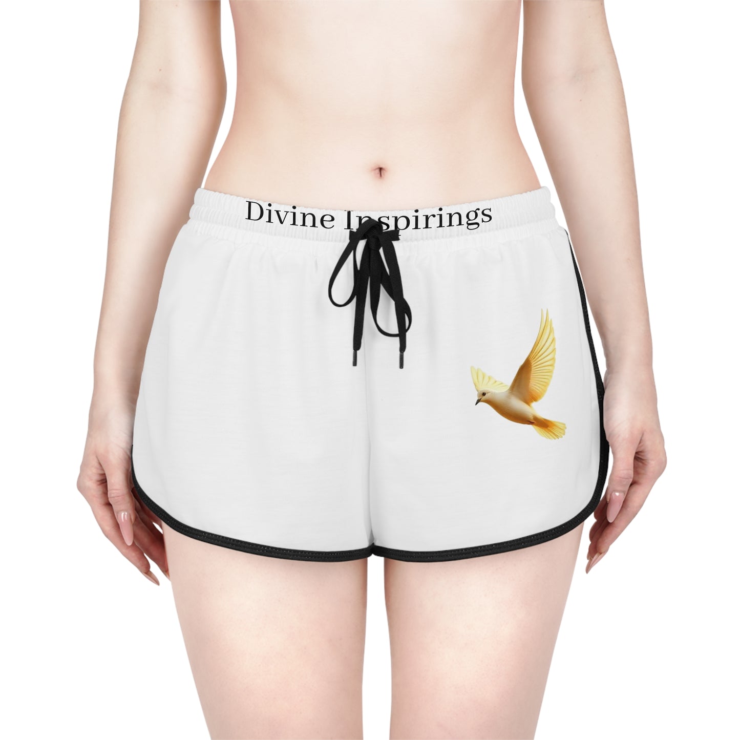 Peaceful Spirit Women's Shorts with Dove in Flight Design