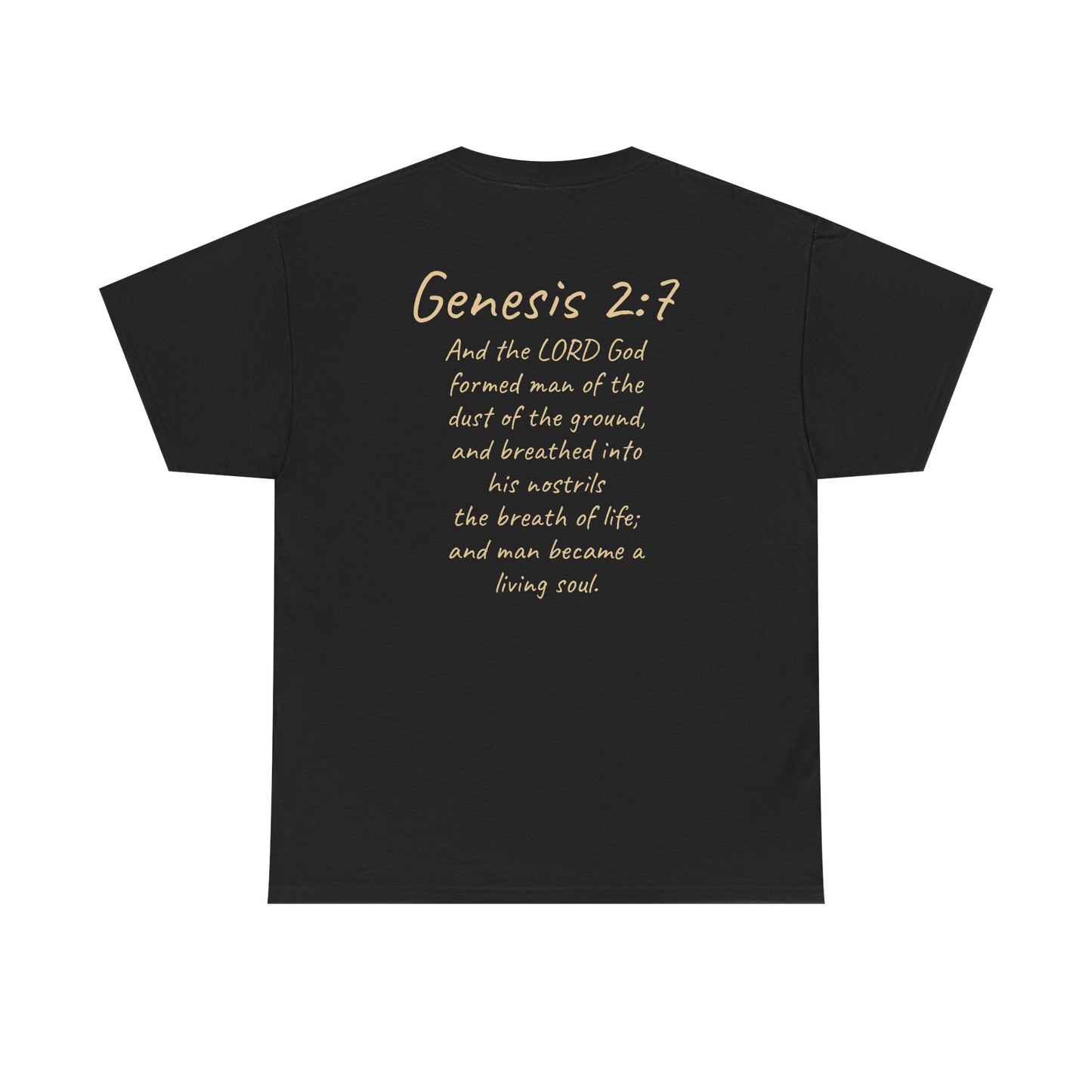Formed from the Dust | Men’s Christian T-Shirt with Genesis 2:7 (Light Lettering)