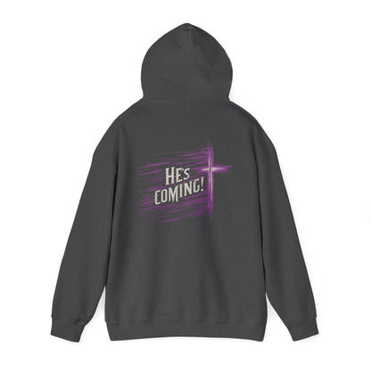 He's Coming – Women’s Christian Hoodie with Cross