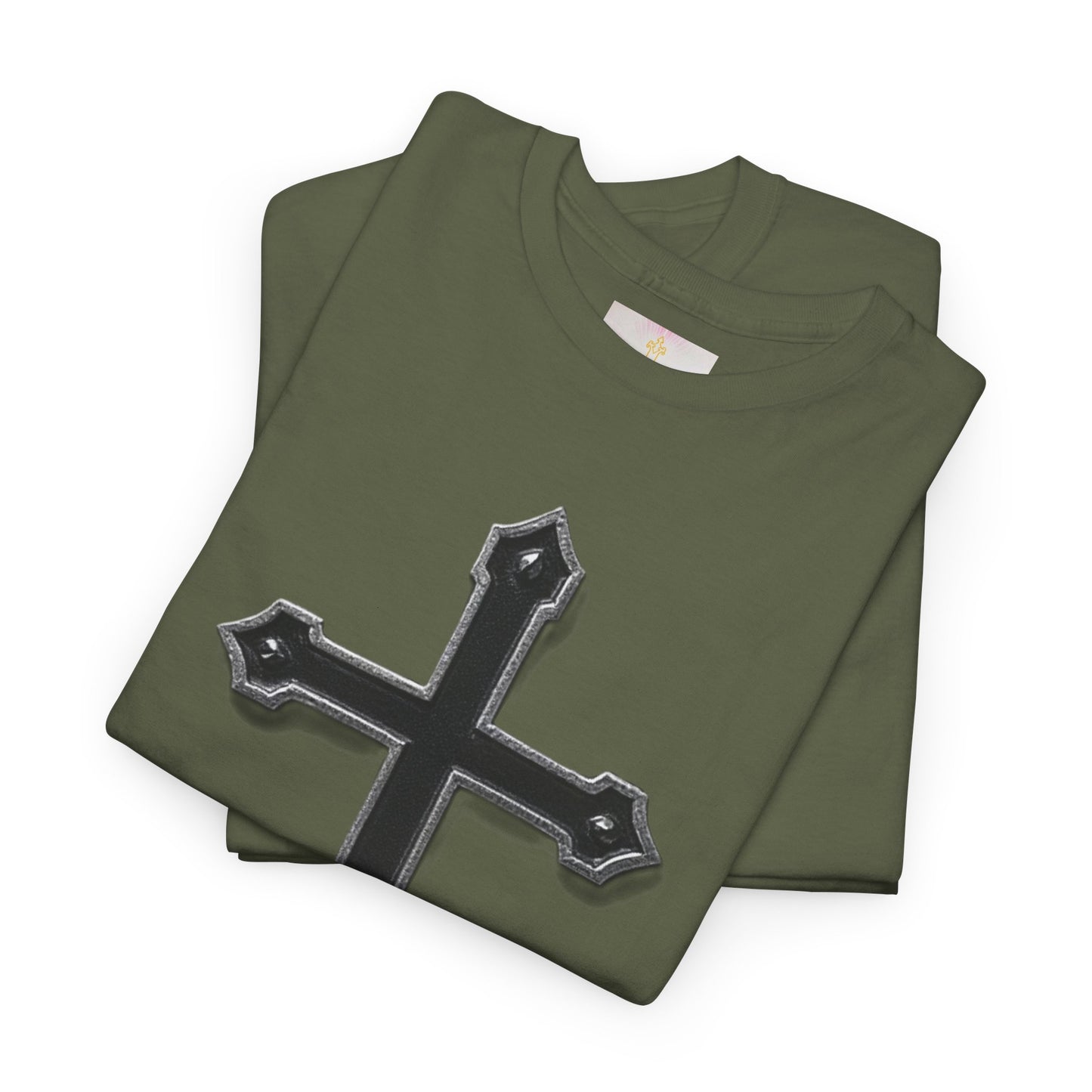Warrior’s Cross Men’s Christian T-Shirt – Black Cross | Ephesians 6:11