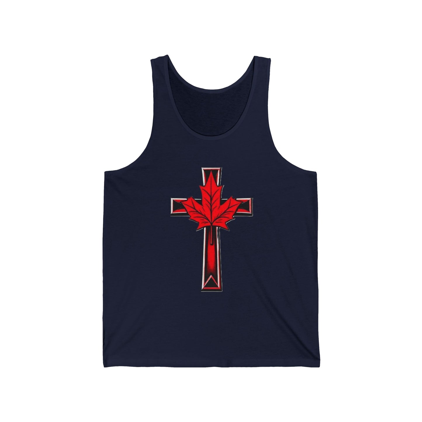 Women’s Faith & Patriot Tank | Cross and Maple Leaf Design