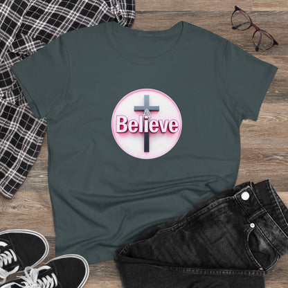 Believe | Women’s Christian T-Shirt with John 11:40