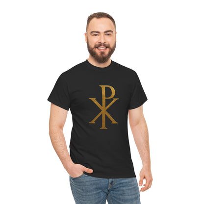 Chi Rho (Gold) - Men's Christian T-Shirt