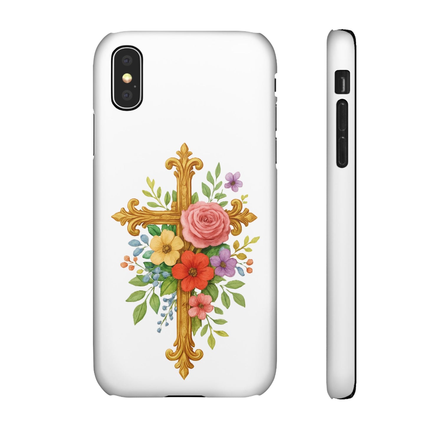 Floral Cross Snap Case for iPhone – Faith in Bloom