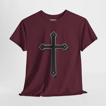 Warrior’s Cross Men’s Christian T-Shirt – Black Cross | Ephesians 6:11