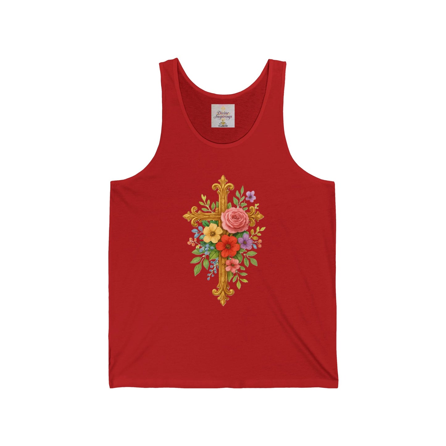 Floral Cross Women’s Tank Top