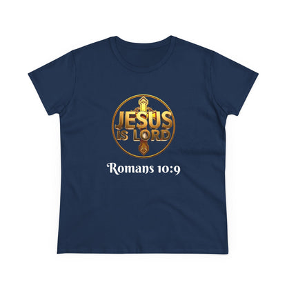 Jesus Is Lord / He Is Risen Christian Tee – Women’s Bold Faith Statement (White Lettering)