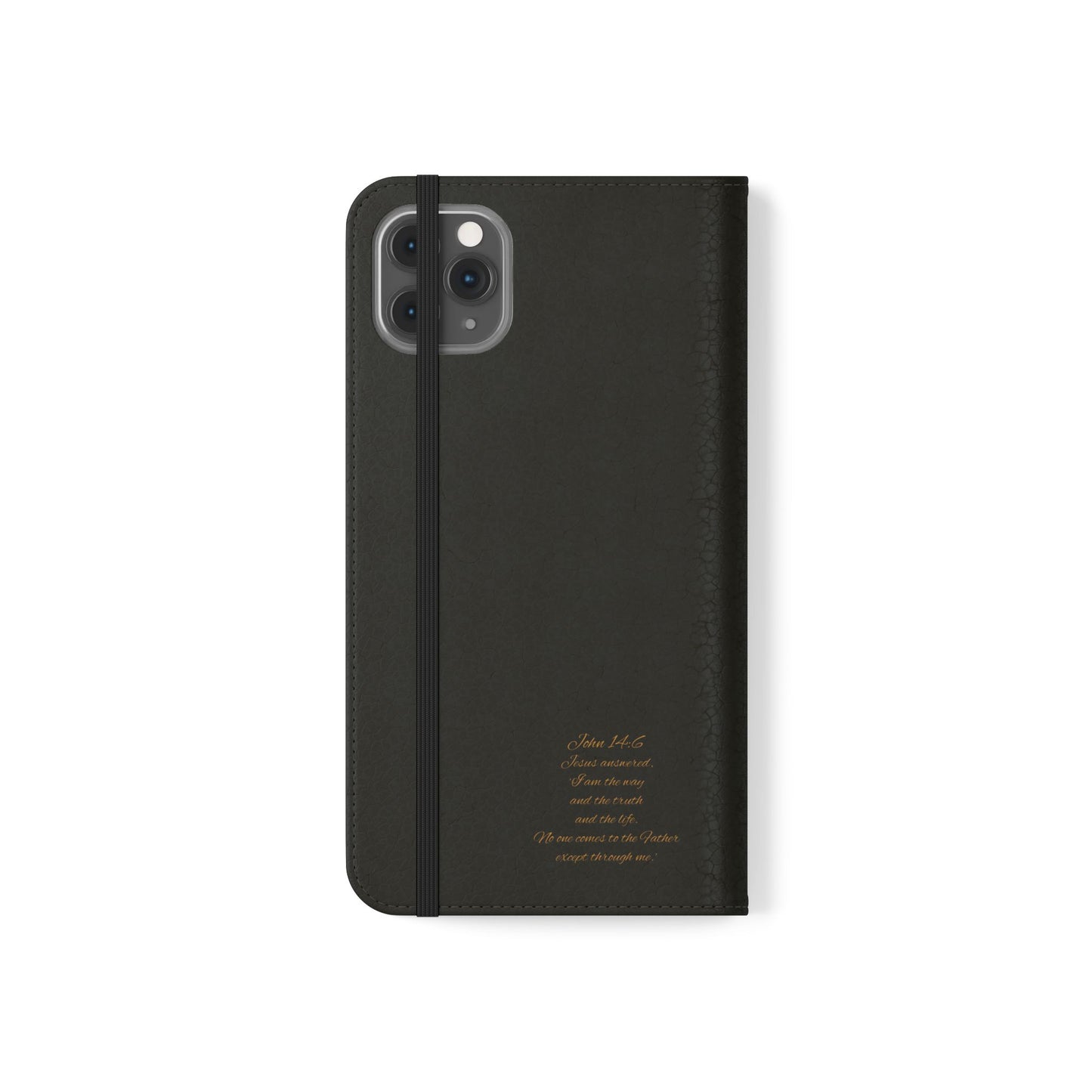 Black Chi Rho Folding Case for iPhone – Faith in Every Step