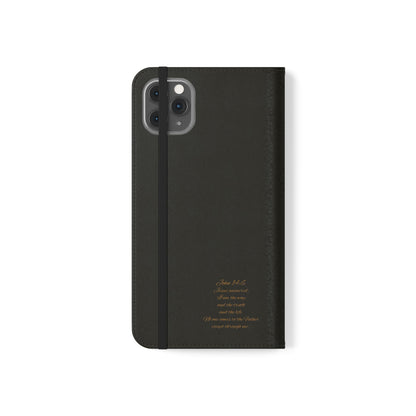 Black Chi Rho Folding Case for iPhone – Faith in Every Step