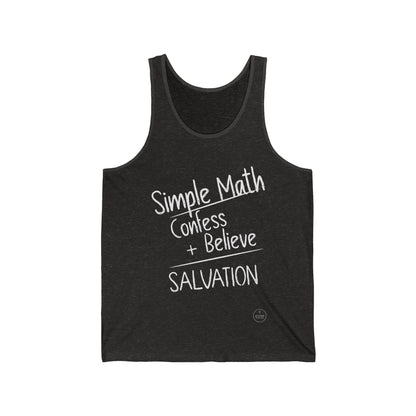 Simple Math Men’s Tank – Bold Faith (White Chalk)