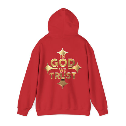 Bold Faith in Gold – “In God We Trust” Christian Men’s Hoodie