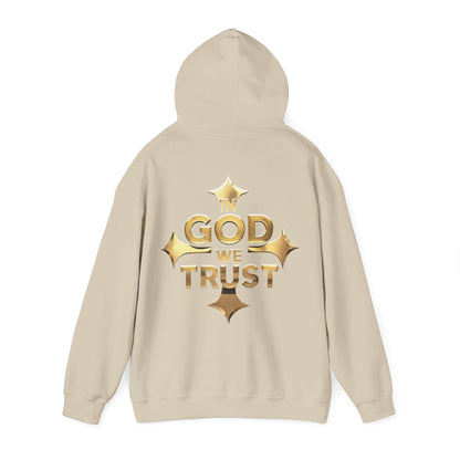Bold Faith in Gold – “In God We Trust” Christian Men’s Hoodie