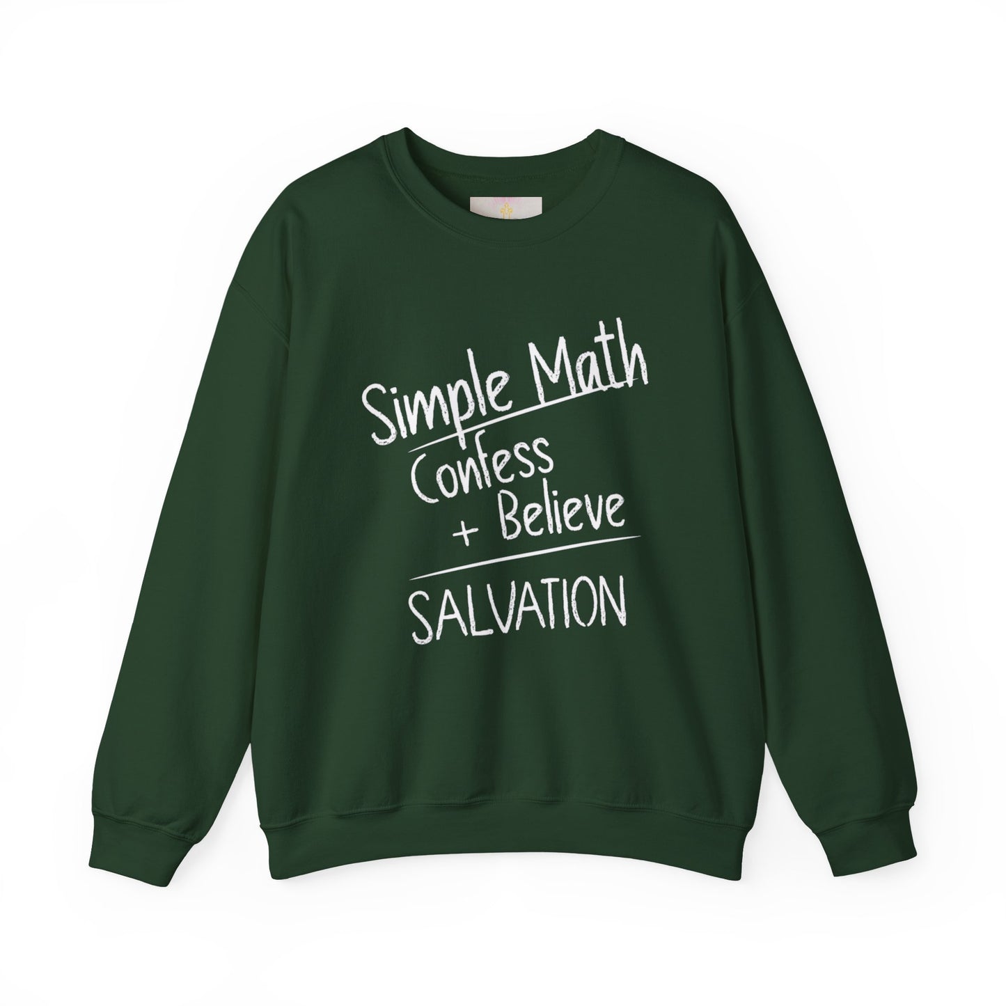 Simple Math Men’s Sweatshirt – Faith Pullover (White Chalk)