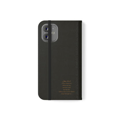 Black Chi Rho Folding Case for iPhone – Faith in Every Step