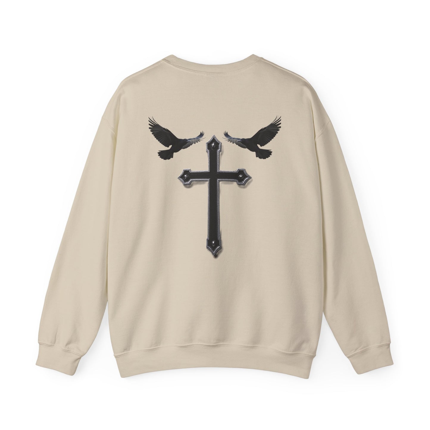 God’s Grace: Cross & Ravens Men's Sweatshirt