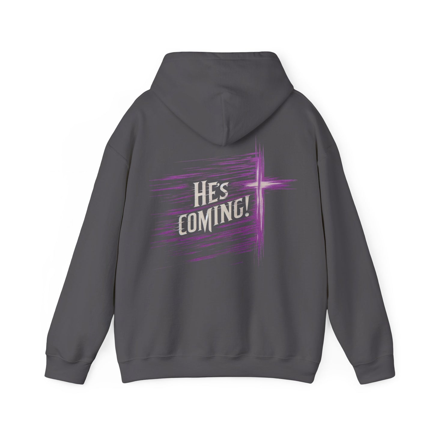 Back to Glory – Women’s Christian Hoodie with “He’s Coming” and Cross