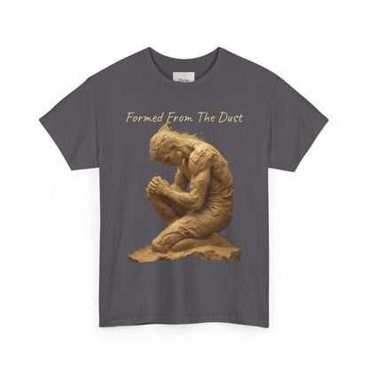 Formed from the Dust | Men’s Christian T-Shirt with Genesis 2:7 (Light Lettering)