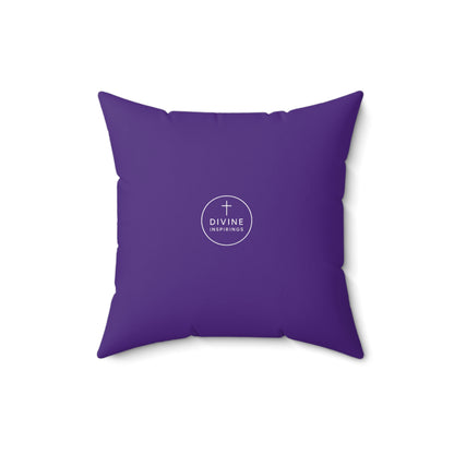 Faith Above All in Purple – ‘In God We Trust’ Throw Pillow