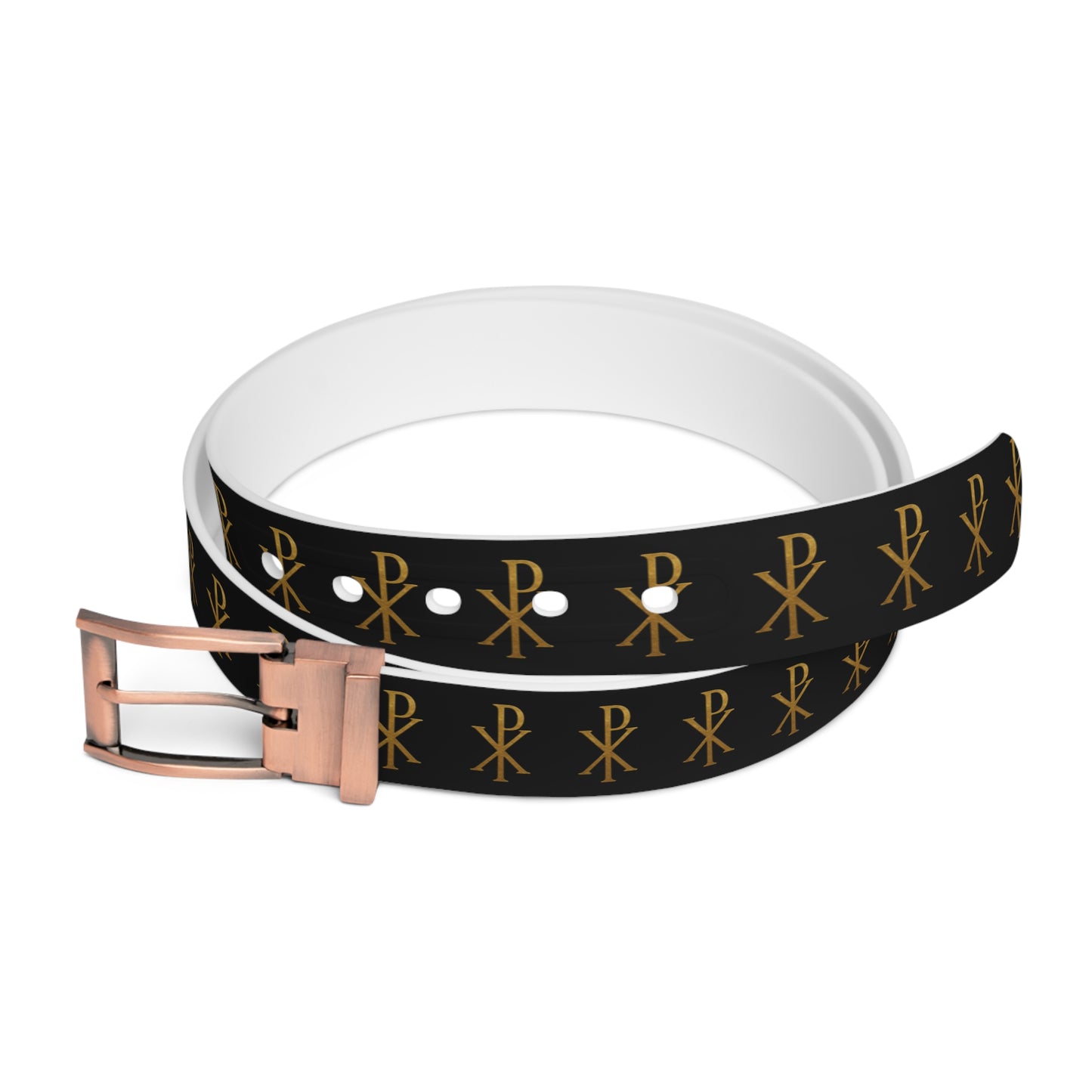 Symbol of Victory Belt – Gold Chi Rho Pattern