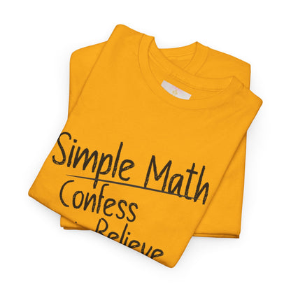 Simple Math of Salvation Men’s T-Shirt – Bold Faith (Black Chalk)