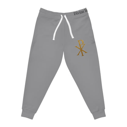 Men’s Chi Rho Jogger Pants in Grey – Comfort with Spiritual Style